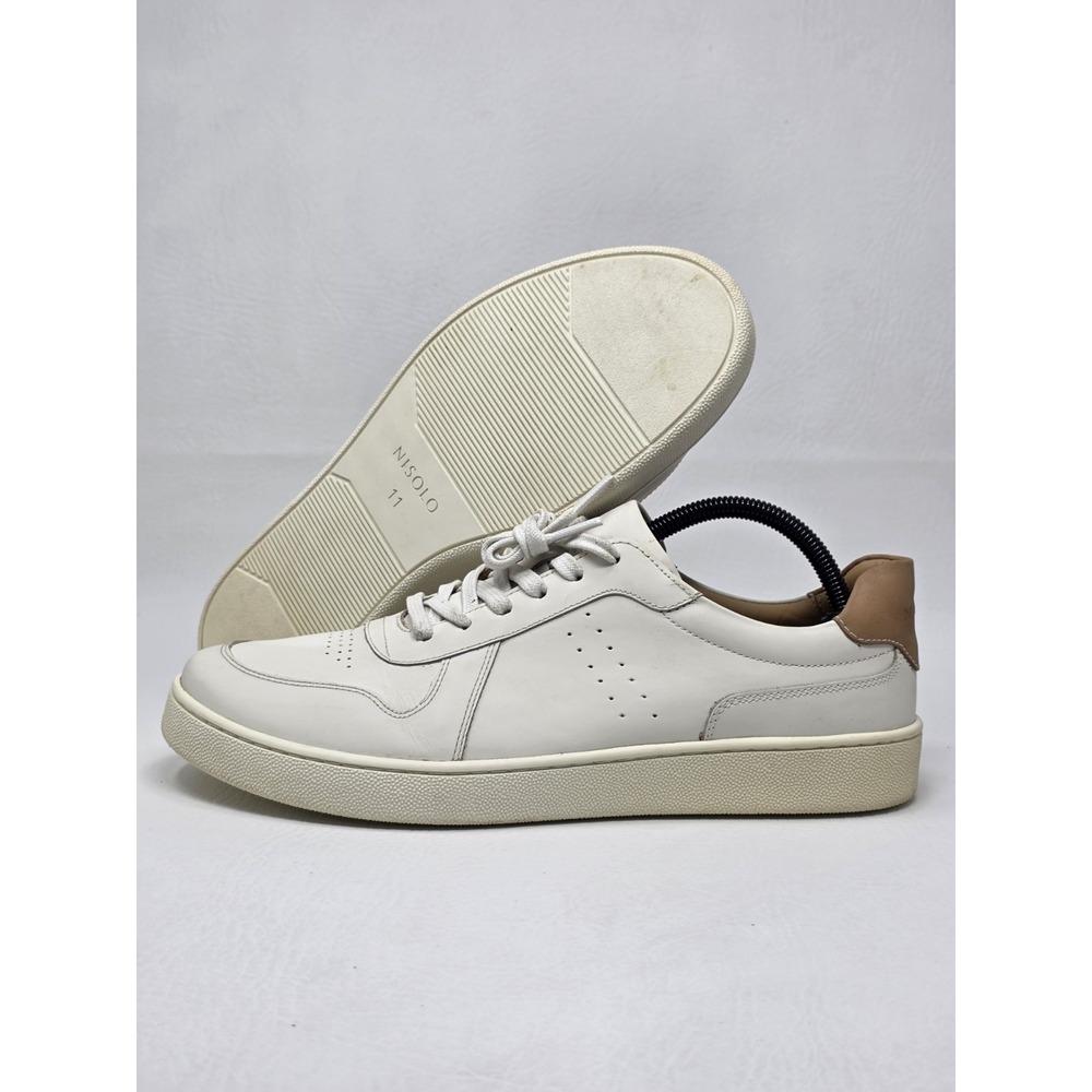 Nisolo Bria Go To Court Women's Sneakers Shoes Size 11 Leather White Pre-owned